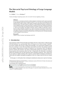 The Mercurial Top-Level Ontology of Large Language Models