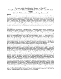 Text and Audio Simplification: Human vs. ChatGPT