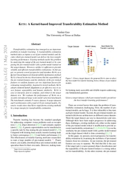 KITE: A Kernel-based Improved Transferability Estimation Method