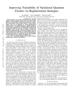 Improving Trainability of Variational Quantum Circuits via
  Regularization Strategies