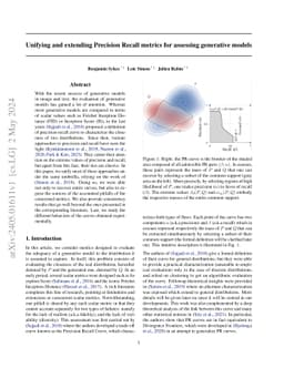 Unifying and extending Precision Recall metrics for assessing generative
  models