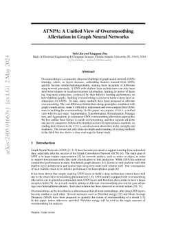 ATNPA: A Unified View of Oversmoothing Alleviation in Graph Neural
  Networks