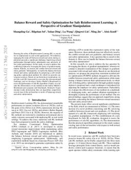 Balance Reward and Safety Optimization for Safe Reinforcement Learning: A Perspective of Gradient Manipulation