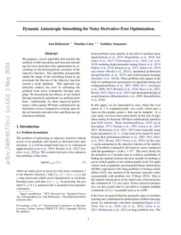 Dynamic Anisotropic Smoothing for Noisy Derivative-Free Optimization