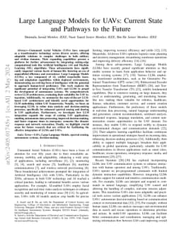 Large Language Models for UAVs: Current State and Pathways to the Future