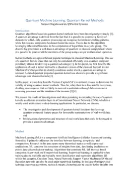 Quantum Machine Learning: Quantum Kernel Methods