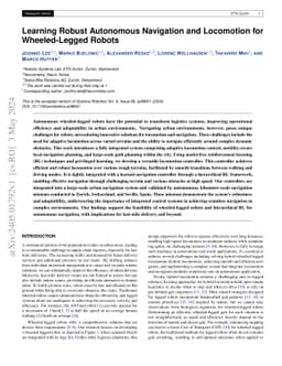 Learning Robust Autonomous Navigation and Locomotion for Wheeled-Legged
  Robots