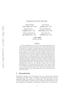 Sequencer Level Security