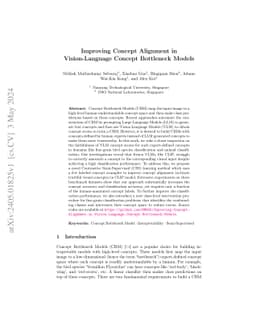 Improving Concept Alignment in Vision-Language Concept Bottleneck Models