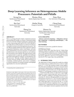 Deep Learning Inference on Heterogeneous Mobile Processors: Potentials
  and Pitfalls