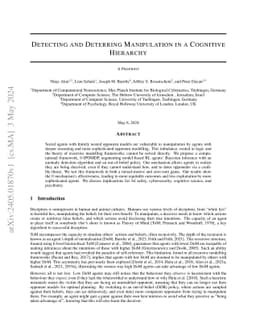 Detecting and Deterring Manipulation in a Cognitive Hierarchy