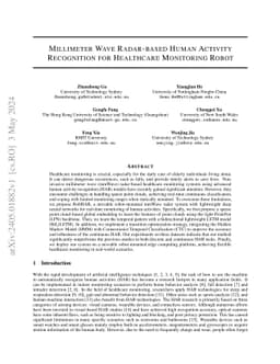 Millimeter Wave Radar-based Human Activity Recognition for Healthcare
  Monitoring Robot