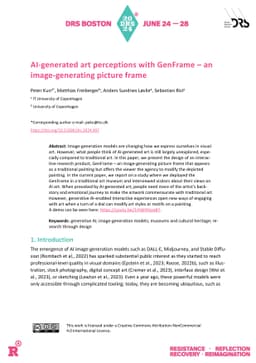 AI-generated art perceptions with GenFrame -- an image-generating
  picture frame