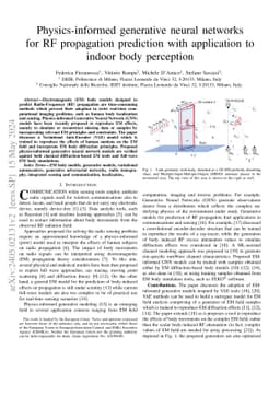 Physics-informed generative neural networks for RF propagation
  prediction with application to indoor body perception