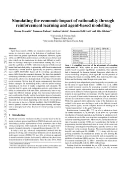 Simulating the economic impact of rationality through reinforcement
  learning and agent-based modelling