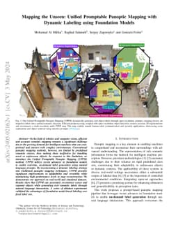 Mapping the Unseen: Unified Promptable Panoptic Mapping with Dynamic
  Labeling using Foundation Models