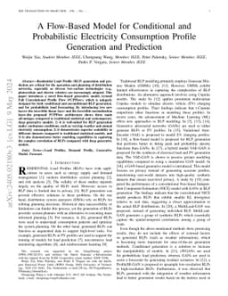 A Flow-Based Model for Conditional and Probabilistic Electricity
  Consumption Profile Generation and Prediction