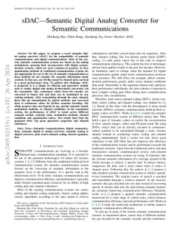 sDAC -- Semantic Digital Analog Converter for Semantic Communications