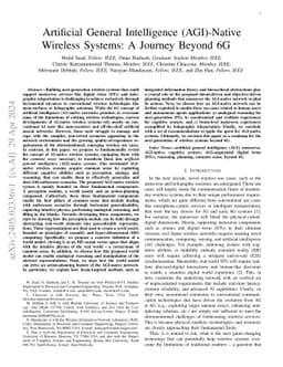 Artificial General Intelligence (AGI)-Native Wireless Systems: A Journey
  Beyond 6G