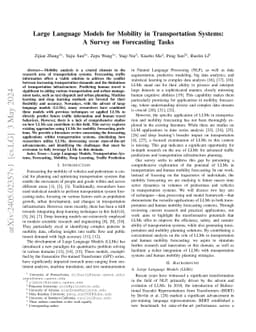 Large Language Models for Mobility Analysis in Transportation Systems: A Survey on Forecasting Tasks