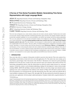 A Survey of Time Series Foundation Models: Generalizing Time Series
  Representation with Large Language Model