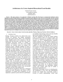 Architecture of a Cortex Inspired Hierarchical Event Recaller