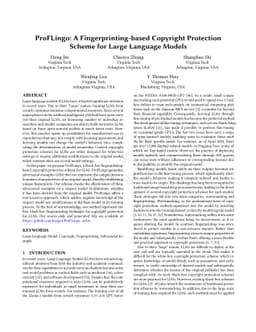 ProFLingo: A Fingerprinting-based Intellectual Property Protection
  Scheme for Large Language Models