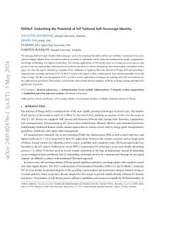 SSI4IoT: Unlocking the Potential of IoT Tailored Self-Sovereign Identity