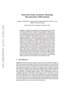 Rasterized Edge Gradients: Handling Discontinuities Differentiably
