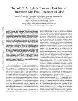 TurboFFT: A High-Performance Fast Fourier Transform with Fault Tolerance
  on GPU