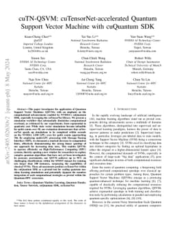 cuTN-QSVM: cuTensorNet-accelerated Quantum Support Vector Machine with
  cuQuantum SDK