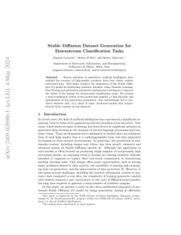 Stable Diffusion Dataset Generation for Downstream Classification Tasks