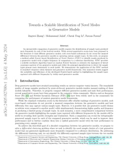 Identification of Novel Modes in Generative Models via Fourier-based
  Differential Clustering