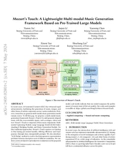 Mozart's Touch: A Lightweight Multi-modal Music Generation Framework
  Based on Pre-Trained Large Models