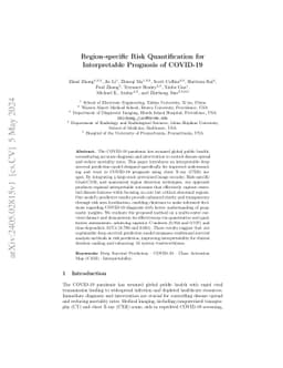 Region-specific Risk Quantification for Interpretable Prognosis of
  COVID-19
