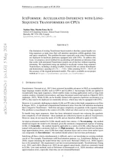 IceFormer: Accelerated Inference with Long-Sequence Transformers on CPUs