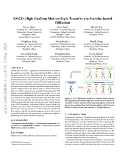 SMCD: High Realism Motion Style Transfer via Mamba-based Diffusion
