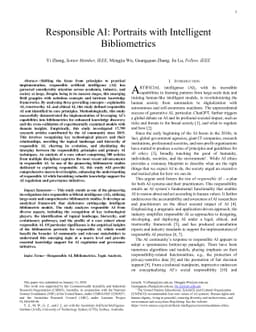 Responsible AI: Portraits with Intelligent Bibliometrics