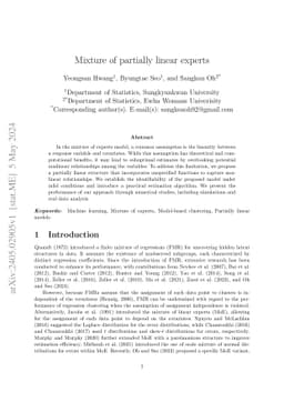 Mixture of partially linear experts