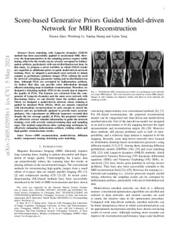 Score-based Generative Priors Guided Model-driven Network for MRI
  Reconstruction