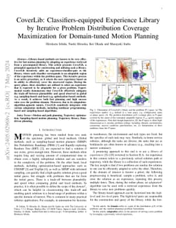 CoverLib: Classifiers-equipped Experience Library by Iterative Problem Distribution Coverage Maximization for Domain-tuned Motion Planning