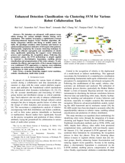 Enhanced Detection Classification via Clustering SVM for Various Robot
  Collaboration Task