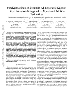 FlexKalmanNet: A Modular AI-Enhanced Kalman Filter Framework Applied to
  Spacecraft Motion Estimation