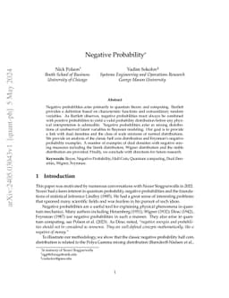 Negative Probability