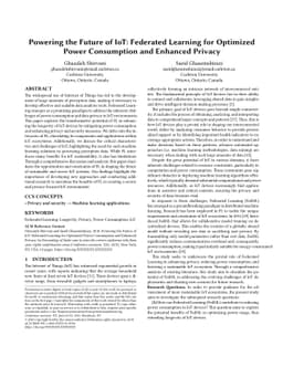 Powering the Future of IoT: Federated Learning for Optimized Power
  Consumption and Enhanced Privacy