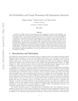 On Probabilistic and Causal Reasoning with Summation Operators
