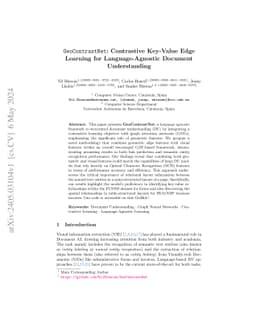 GeoContrastNet: Contrastive Key-Value Edge Learning for
  Language-Agnostic Document Understanding