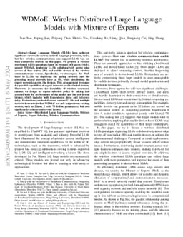 WDMoE: Wireless Distributed Large Language Models with Mixture of
  Experts