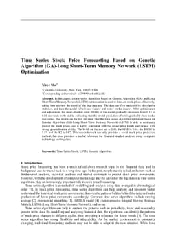 Time Series Stock Price Forecasting Based on Genetic Algorithm (GA)-Long
  Short-Term Memory Network (LSTM) Optimization
