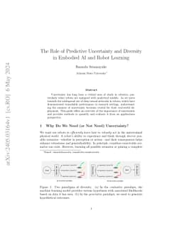 The Role of Predictive Uncertainty and Diversity in Embodied AI and
  Robot Learning
